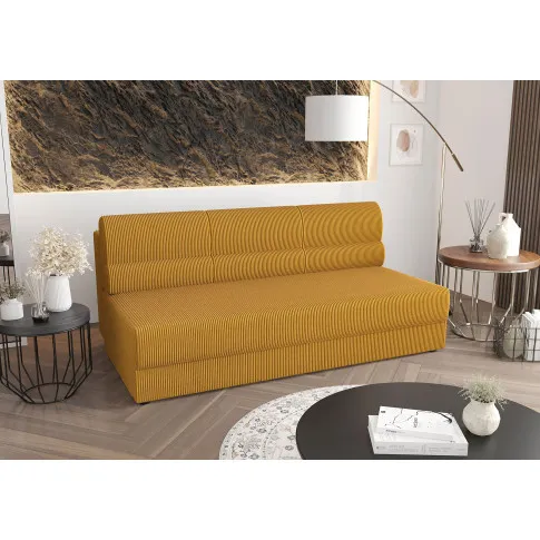 Musztardowa rozkładana sofa Aurevo