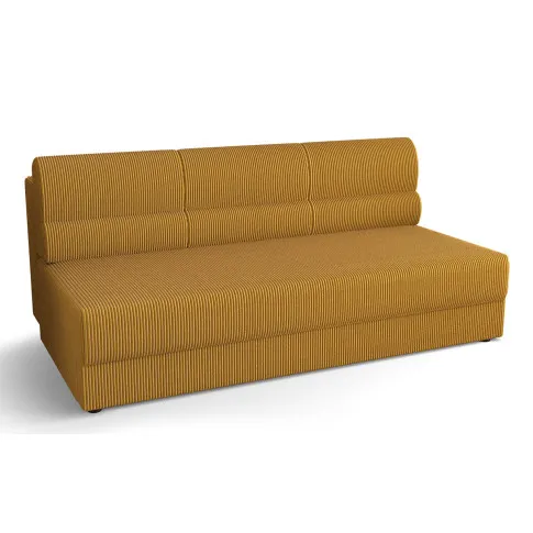 Musztardowa sofa z funkcją spania Aurevo