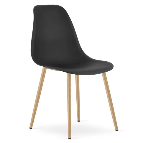 czarne krzesło na bukowych nogach Duto 4X