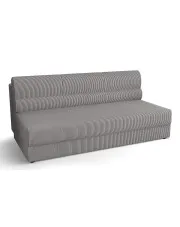 Szara sztruksowa sofa rozkładana - Aurevo w sklepie Edinos.pl