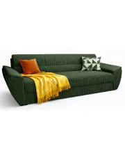 Zielona sztruksowa sofa z funkcją spania - Cortero w sklepie Edinos.pl