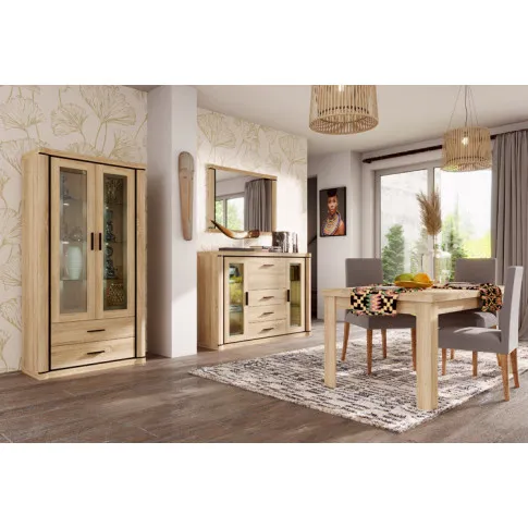 Szczegółowe zdjęcie nr 4 produktu Witryna regał na książki dąb sonoma - Rectano 22X