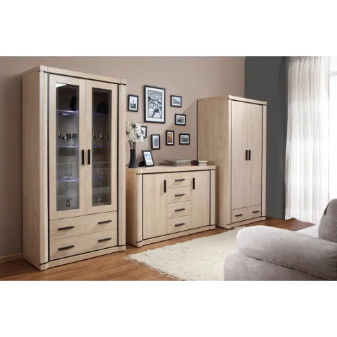 Szczegółowe zdjęcie nr 5 produktu Witryna regał na książki dąb sonoma - Rectano 22X