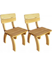 Zestaw drewnianych krzeseł ogrodowych - Darco w sklepie Edinos.pl