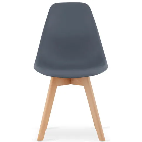 Ciemnoszare krzesło plastikowe Pipi 4X