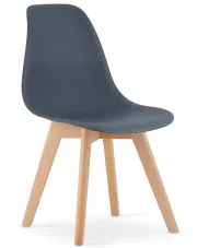 Szare skandynawskie krzesło do stołu dark slate - Pipi 4X w sklepie Edinos.pl