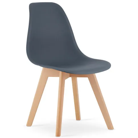 Ciemnoszare krzesło drewniane Pipi 4X