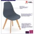 Ciemnoszare krzesło plastikowe z kompletu Pipi