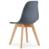 Ciemnoszare krzesło kuchenne z kompletu Pipi