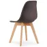 Brązowe plastikowe krzesło kuchenne Pipi 4X