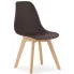 Brązowe krzesło z kompletu krzeseł skandynawskich Pipi