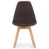 Brązowe krzesło z drewnianymi nogami z zestawu Pipi
