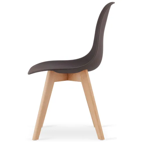 Brązowe krzesło z drewnianymi nogami Pipi