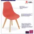 Pomarańczowe krzesło z kompletu krzesel Pipi 4 szt