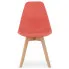 Pomarańczowe krzesło z drewnianymi nogami z zestawu Pipi