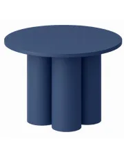 Granatowy matowy stolik kawowy 80 cm - Moso 3X w sklepie Edinos.pl