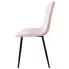 Jasnoróżowe krzesło z czarnymi nogami Rexon