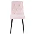 Jasnoróżowe krzesło pikowane Rexon