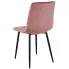 Różwe welurowe krzesło z czarnymi nogami Rexon
