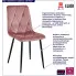 Różowe welurowe krzesło pikowane Rexon