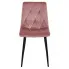 Różowe pikowane krzesło do stołu Rexon