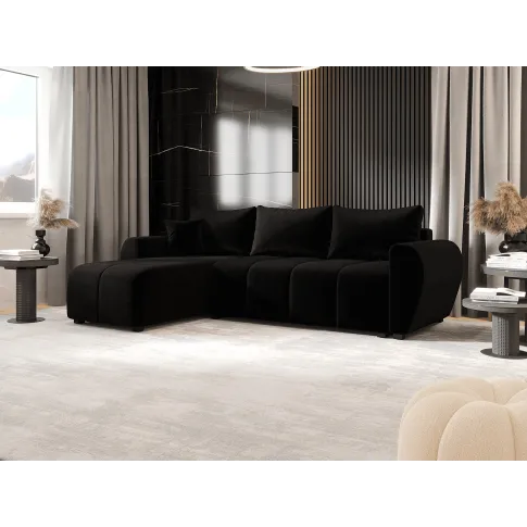 wizualizacja wnetrza z czarnym naroznikiem Velmores 4x