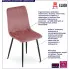 Metalowe różowe krzesło z kompletu Hallker