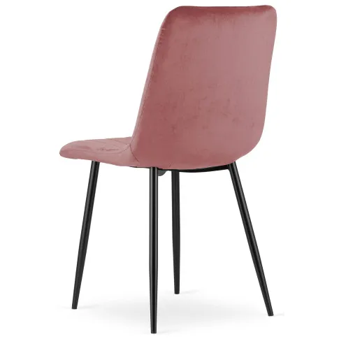 Różowe aksamitne krzesło z kompletu Hallker