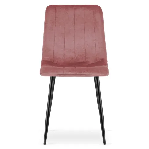 Różowe krzesło z czarnymi nogami z zestawu Hallker