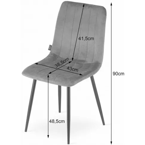 Wymiary krzesła z zestawu Hallker