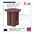 bordowy stolik 66 cm 