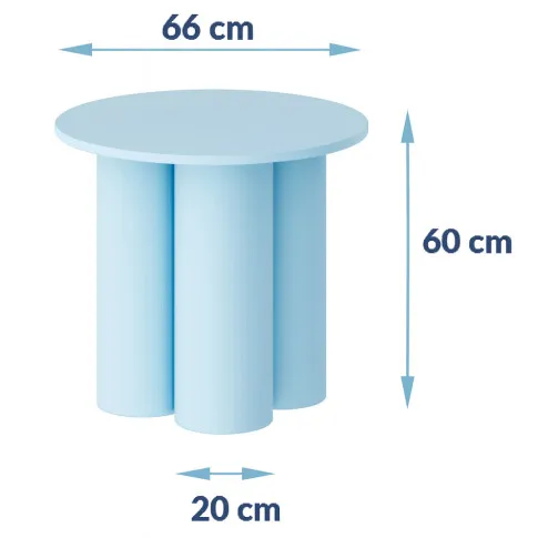 wymiary stolika 66 cm  Moso 4X