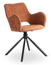 Rude krzesło obrotowe na czarnych nogach -  Henido w sklepie Edinos.pl