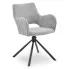 Szare krzesło obrotowe na czarnych nogach -  Henido