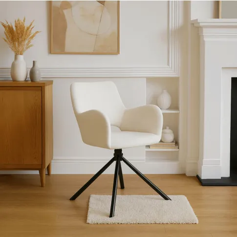 Krzesło Obrotowe  Kremowe aranzacja wnetrza