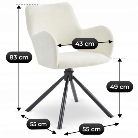wymiary krzesła do jadalni  Henido