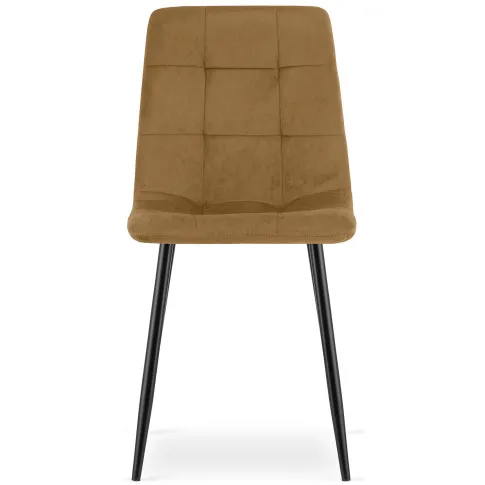 Brązowe krzesło z czarnymi nogami z zestawu Besti