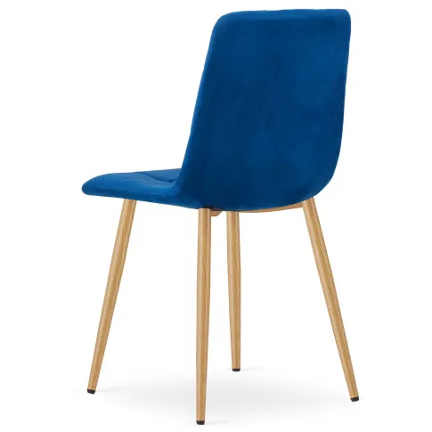 Granatowe metalowe krzesło tapicerowane Besti 3X