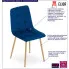 Granatowe krzesło welurowe do salonu nowoczesnego Besti 3X