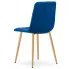 Granatowe krzesło tapicerowane welurem z zestawu Besti 3S