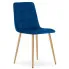 Komplet 4 granatowych welurowych krzeseł - Besti 3S