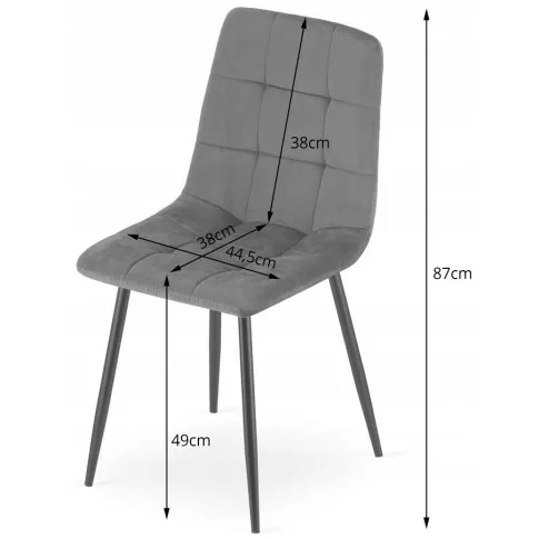 Wymiary krzesła z kompletu Besti 3S