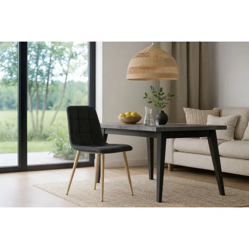 Salon z ciemnoszarym krzesłem metalowym Besti 3X