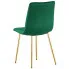 Ciemnozielone pikowane krzesło Zeloti