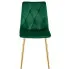 Ciemnozielone metalowe krzesło tapicerowane Zeloti