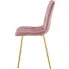 Różowe krzesło na złotych nogach Zeloti