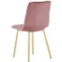 Różowe aksamitne krzesło do jadalni Zeloti