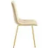 Jasnobeżowe krzesło metalowe Zeloti
