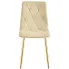 Jasnobeżowe krzesło glamour Zeloti