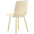 Jasnobeżowe krzesło tapicerowane welurem Zeloti